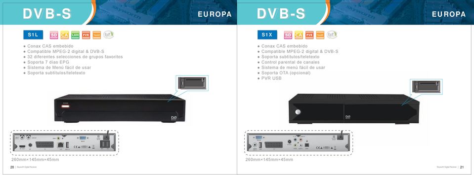 Conax CAS embebido Compatible MPEG-2 digital & DVB-S Sistema de menú fácil