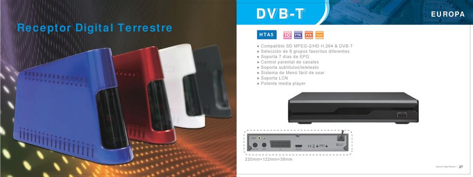264 & DVB-T Selección de 8 grupos favoritos diferentes