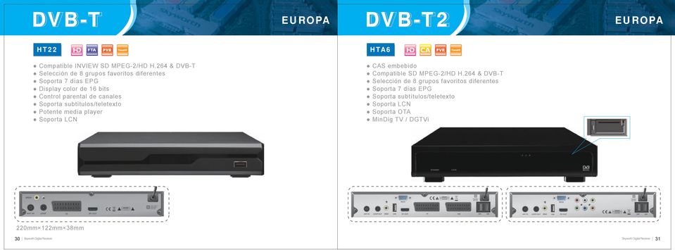 Potente media player Soporta LCN CAS embebido Compatible SD MPEG-2/HD H.