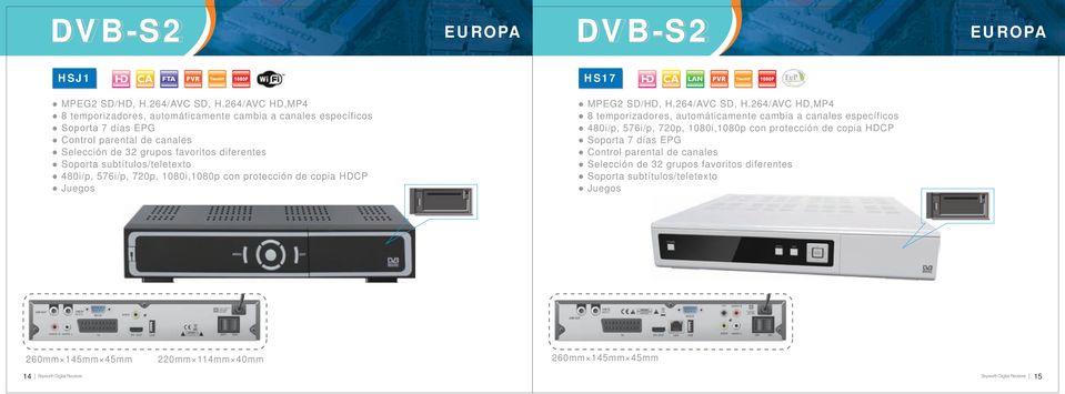 576i/p, 720p, 1080i,1080p con protección de copia HDCP Juegos MPEG2 SD/HD, H.264/AVC SD, H.