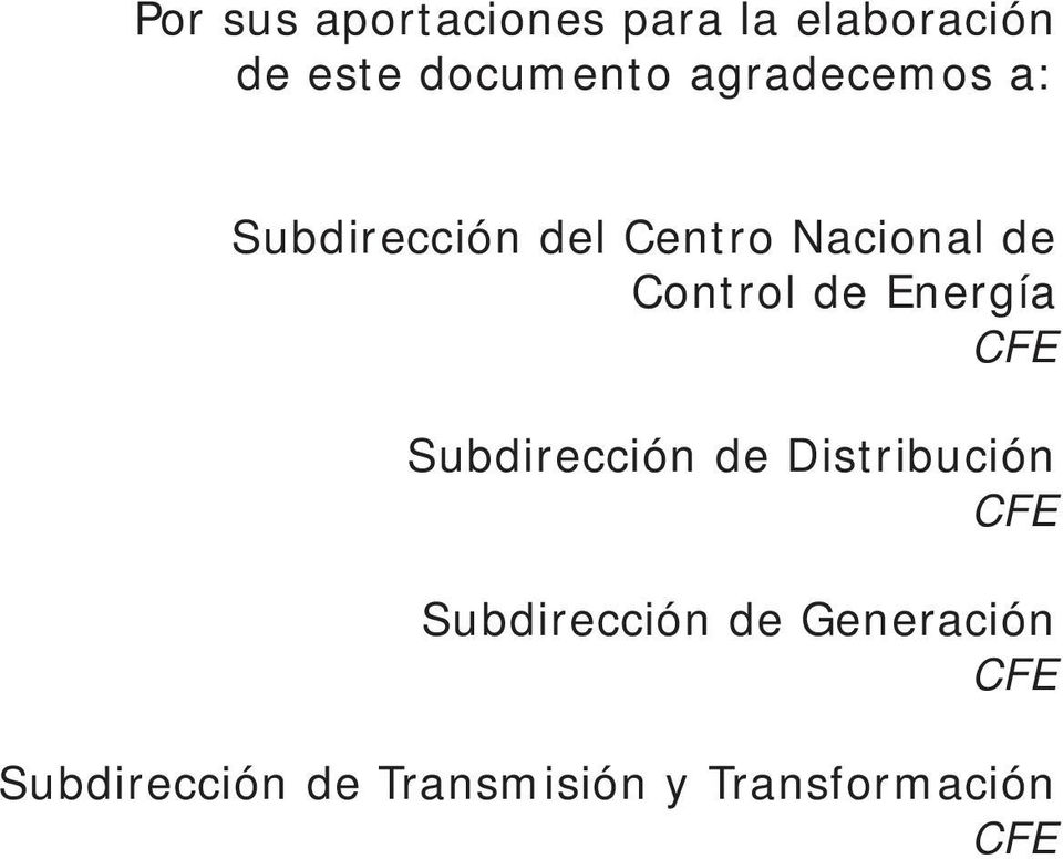 Energía CFE Subdirección de Distribución CFE Subdirección de