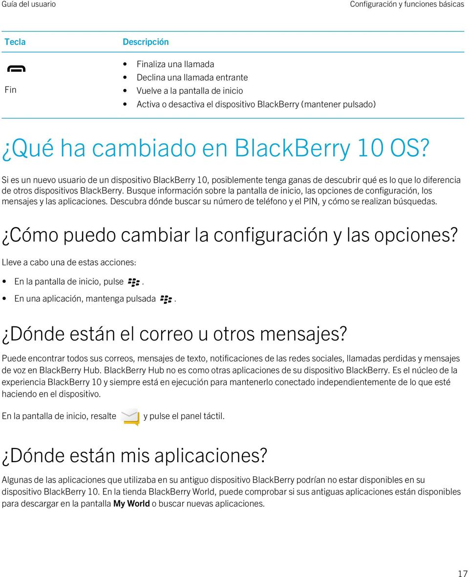 Si es un nuevo usuario de un dispositivo BlackBerry 10, posiblemente tenga ganas de descubrir qué es lo que lo diferencia de otros dispositivos BlackBerry.