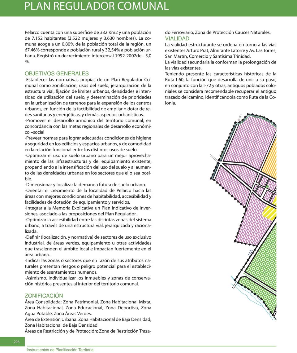 OBJETIVOS GENERALES -Establecer las normativas propias de un Plan Regulador Comunal como zonificación, usos del suelo, jerarquización de la estructura vial, fijación de límites urbanos, densidades e