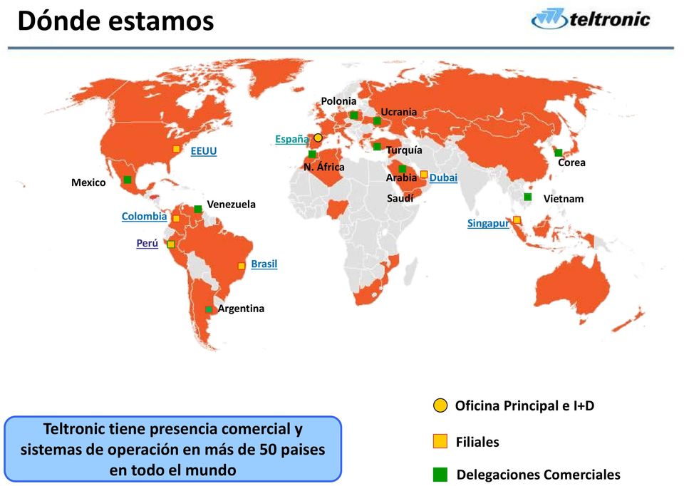 Argentina Teltronic tiene presencia comercial y sistemas de operación en