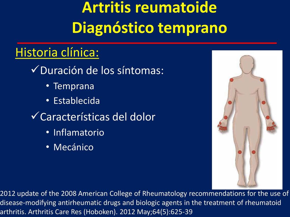 College of Rheumatology recommendations for the use of disease-modifying antirheumatic drugs and