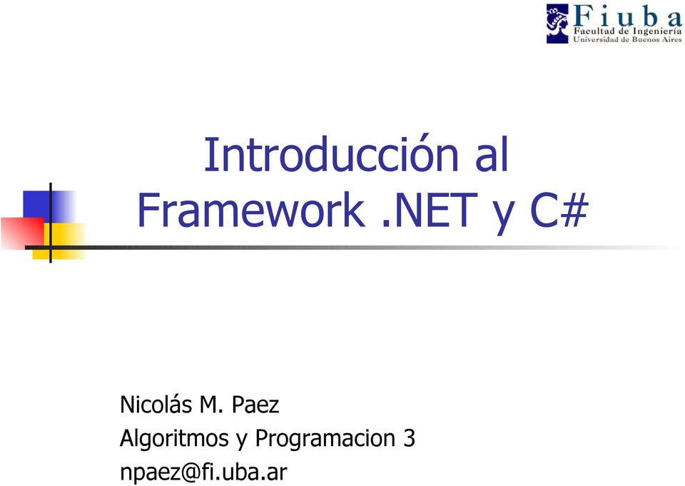 NET y C# Nicolás M.