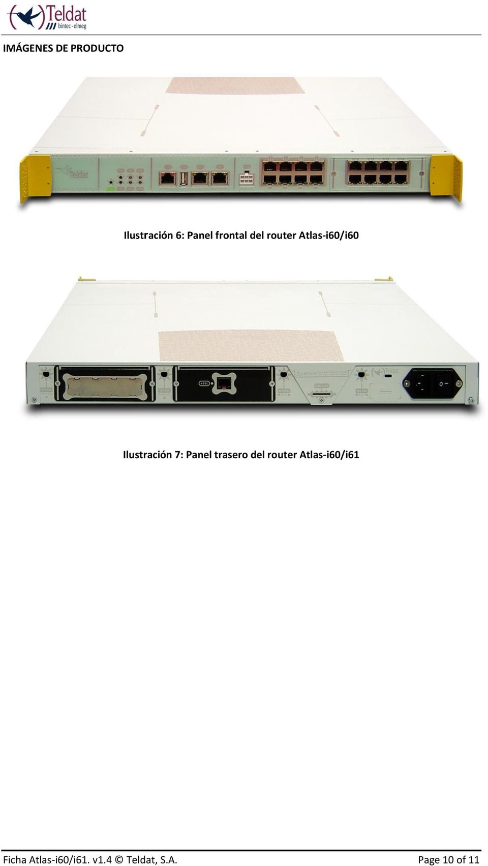 7: Panel trasero del router Atlas-i60/i61