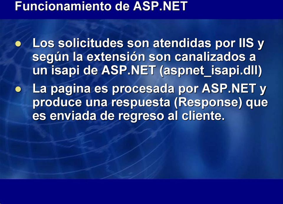 son canalizados a un isapi de ASP.NET (aspnet_isapi.