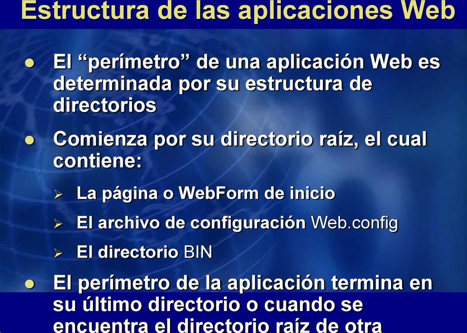 WebForm de inicio El archivo de configuración Web.
