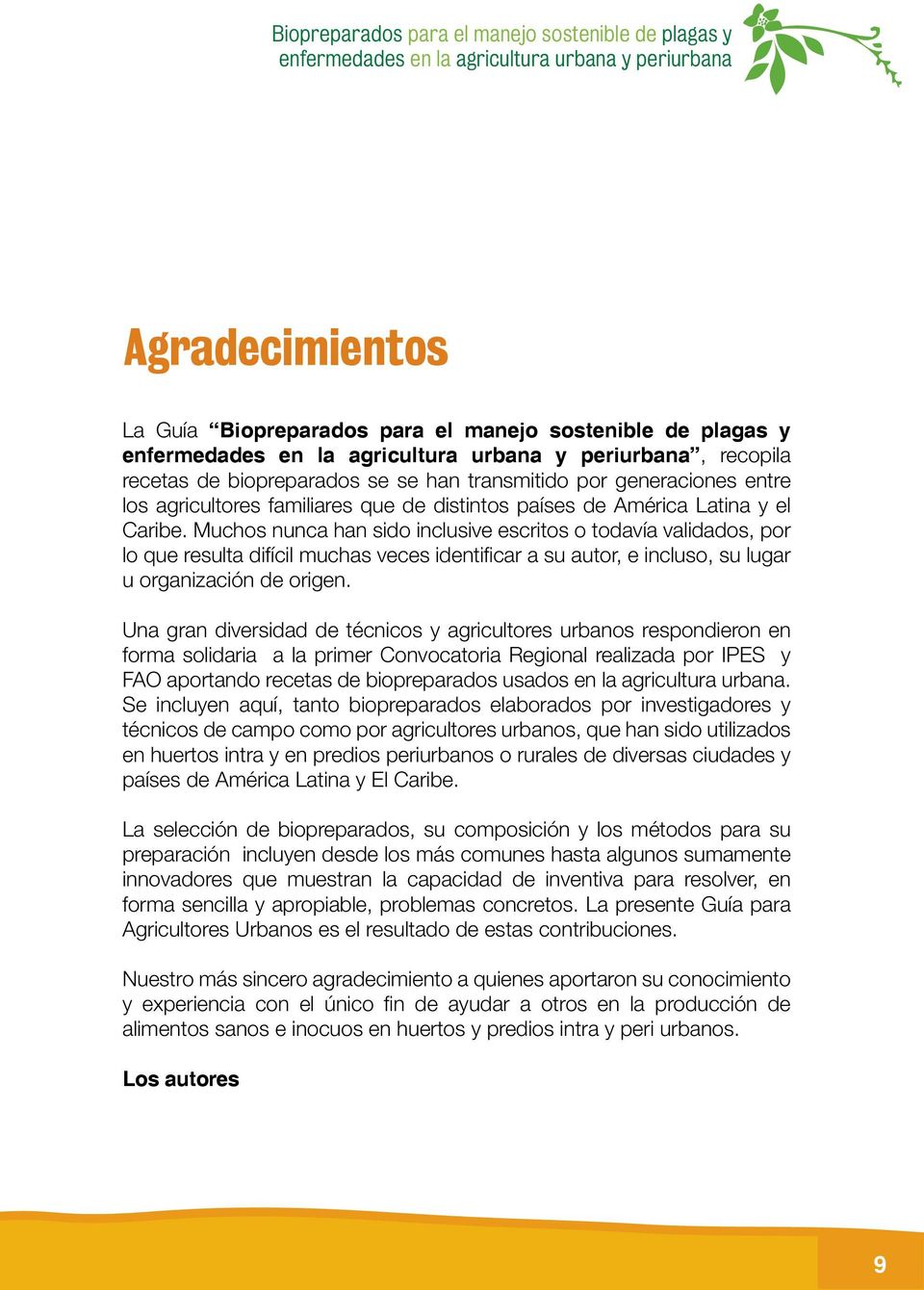 Biopreparados para el manejo sostenible de plagas y enfermedades en la  agricultura urbana y periurbana. guía. Cómo hacerlo? - PDF Free Download