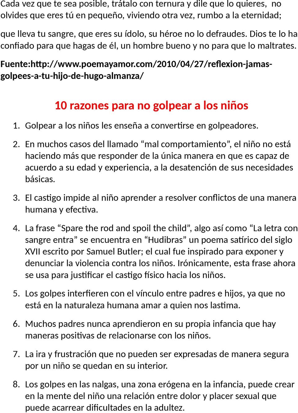 Circular No. 14. Reflexión: Jamás Golpees a Tu Hijo de Hugo Almanza.  Información especial para los próximos días. Bogotá . - PDF Free Download