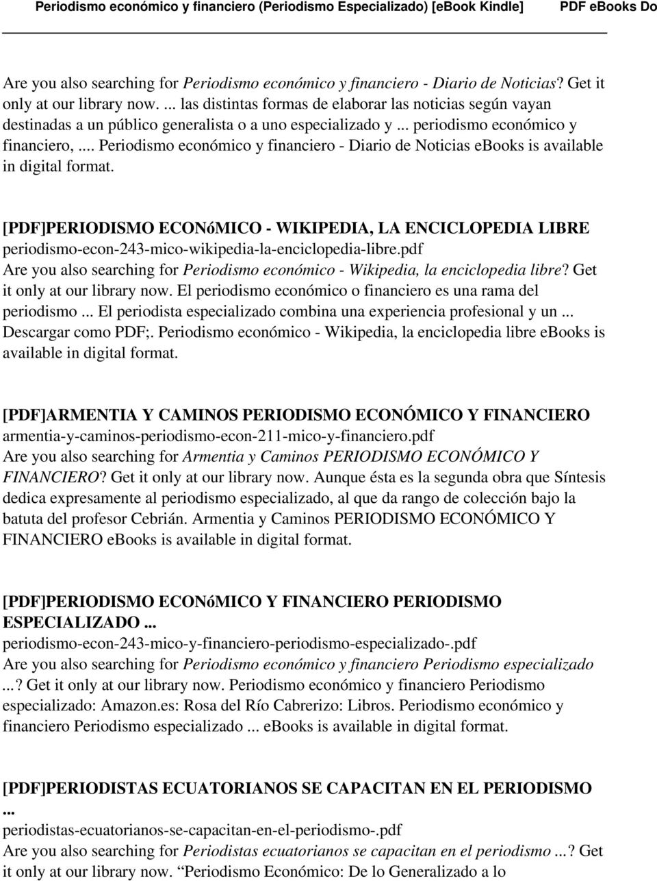 .. Periodismo económico y financiero - Diario de Noticias ebooks is available in digital format.