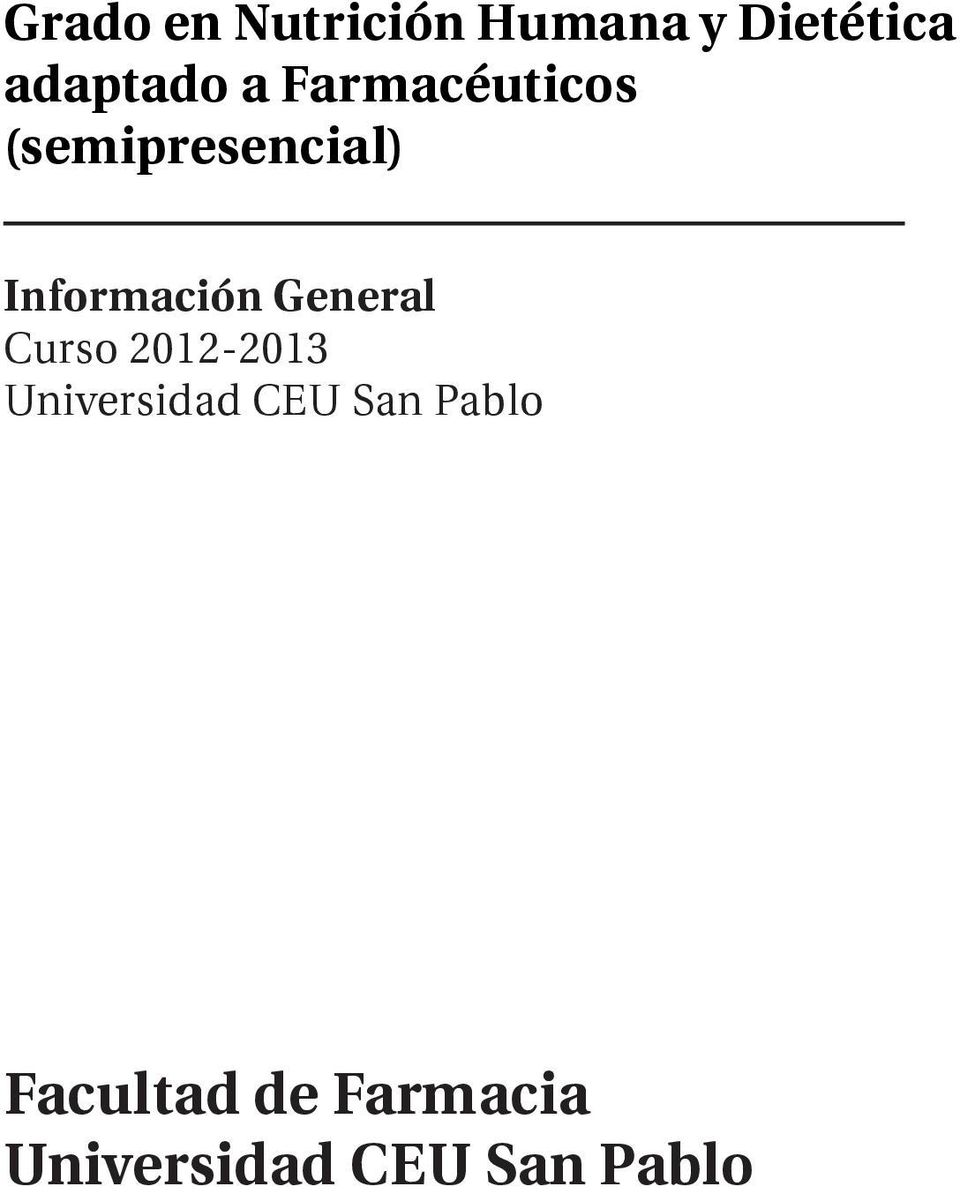 General Curso 2012-2013 Universidad CEU San