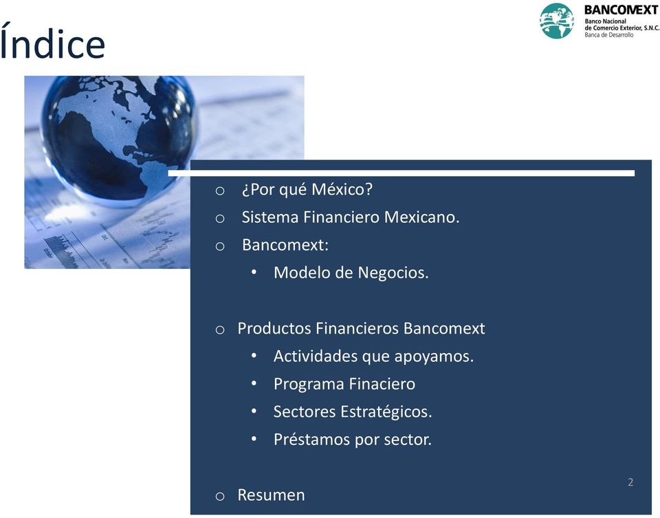 Bancomext: Modelo de Negocios.