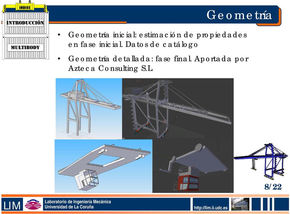 Datos de catálogo Geometría detallada: