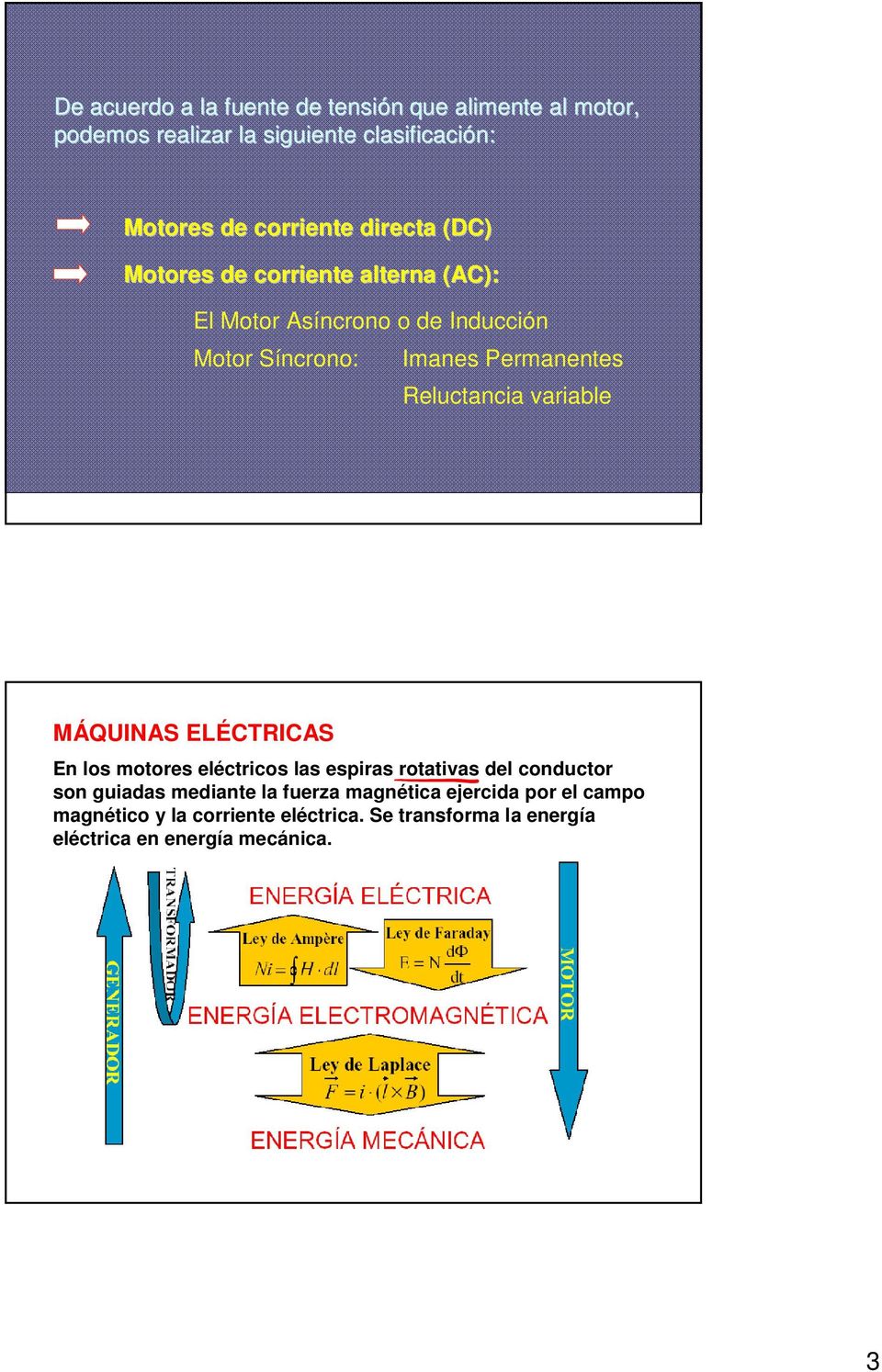 Reluctancia variable MÁQUINAS ELÉCTRICAS En los motores eléctricos las espiras rotativas del conductor son guiadas mediante