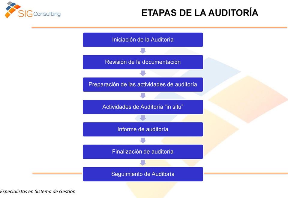 actividades de auditoría Actividades de Auditoría in situ