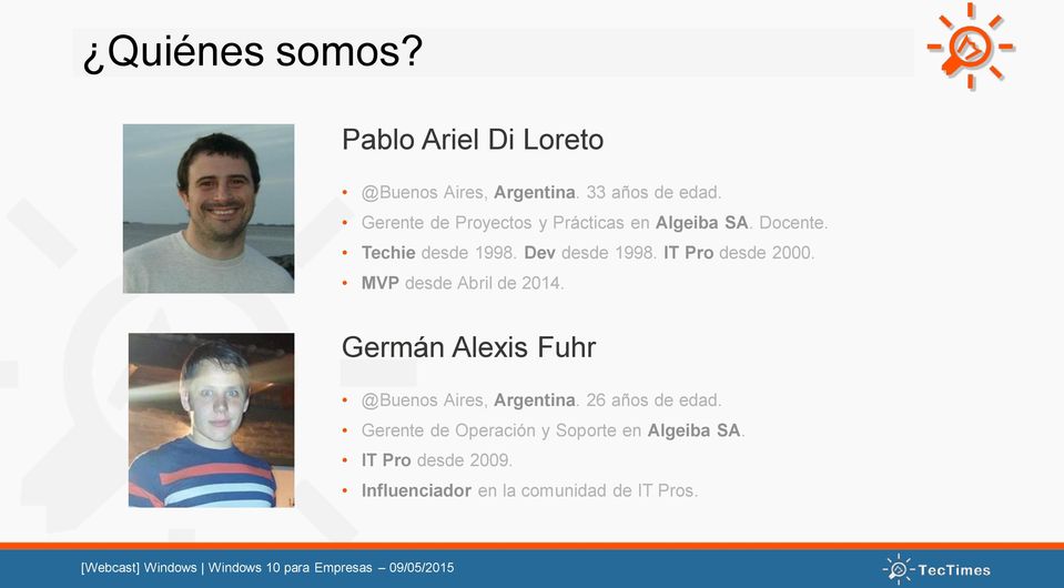 IT Pro desde 2000. MVP desde Abril de 2014. Germán Alexis Fuhr @Buenos Aires, Argentina.