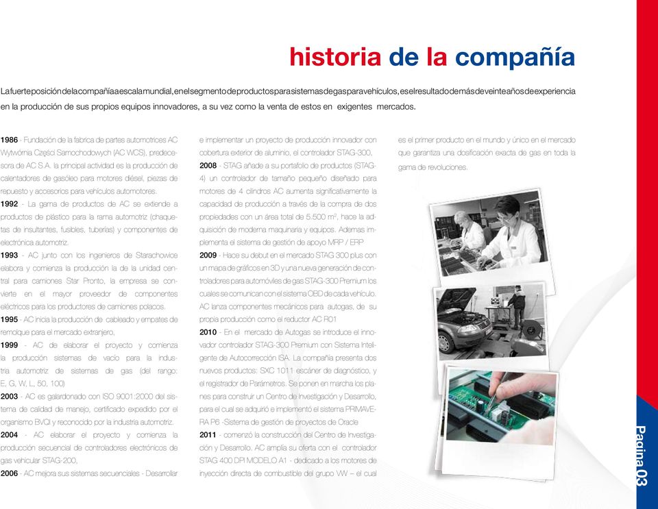1986 - Fundación de la fabrica de partes automotrices AC