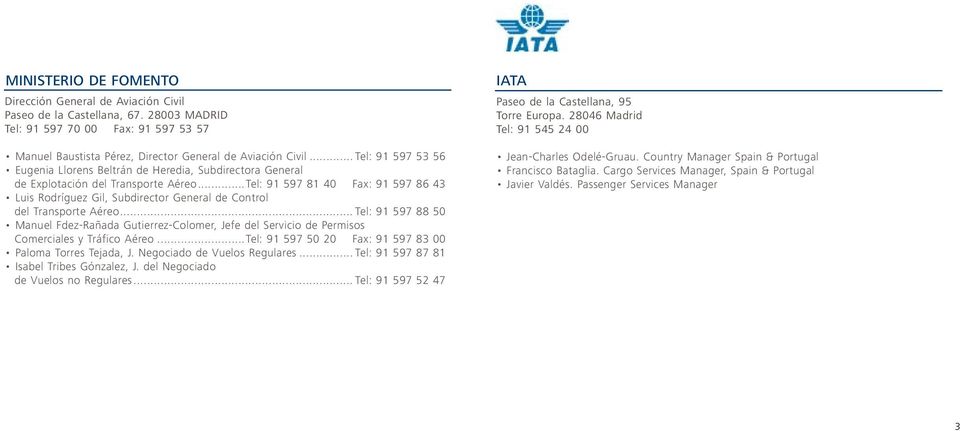 ..Tel: 91 597 81 40 Fax: 91 597 86 43 Luis Rodríguez Gil, Subdirector General de Control del Transporte Aéreo.