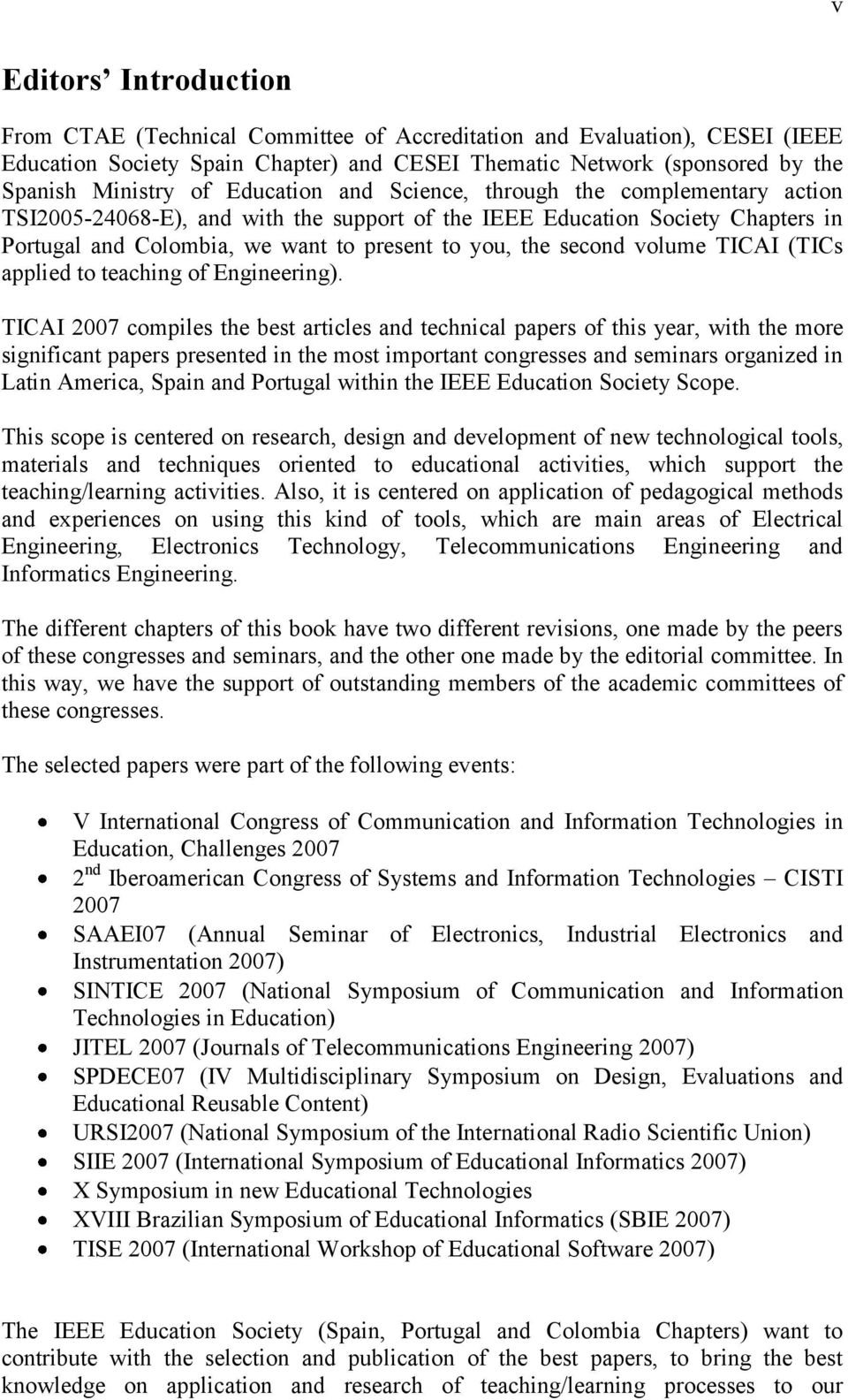 volume TICAI (TICs applied to teaching of Engineering).