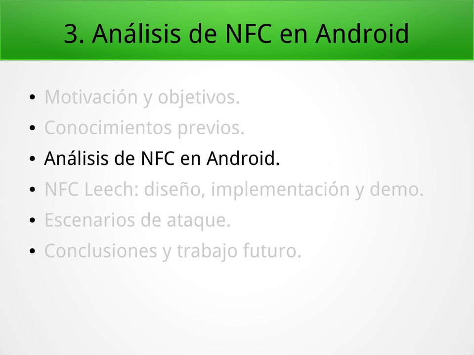Análisis de NFC en Android.