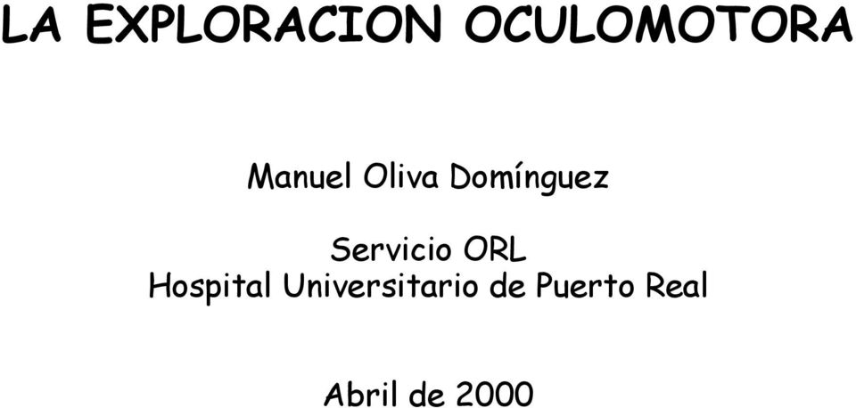 Servicio ORL Hospital