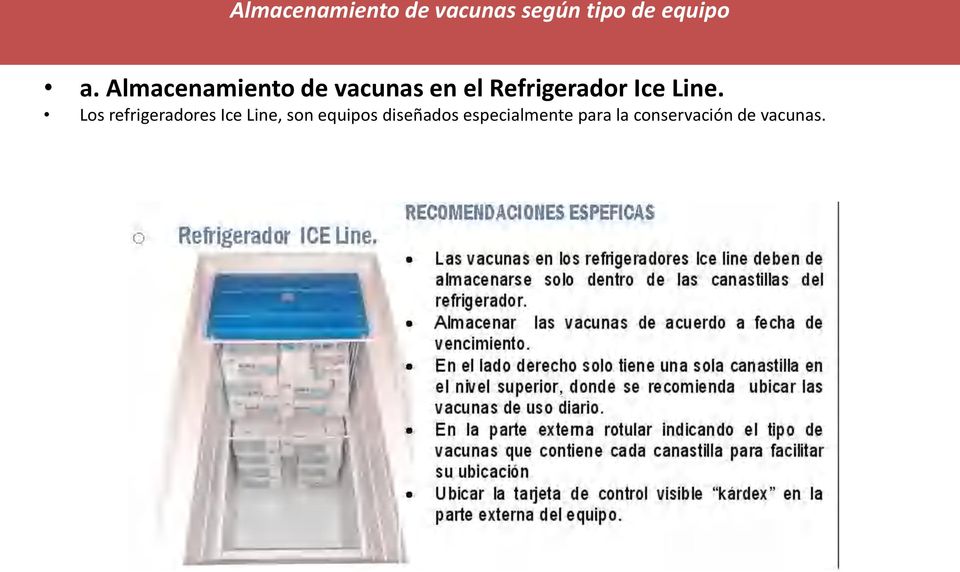Line. Los refrigeradores Ice Line, son equipos