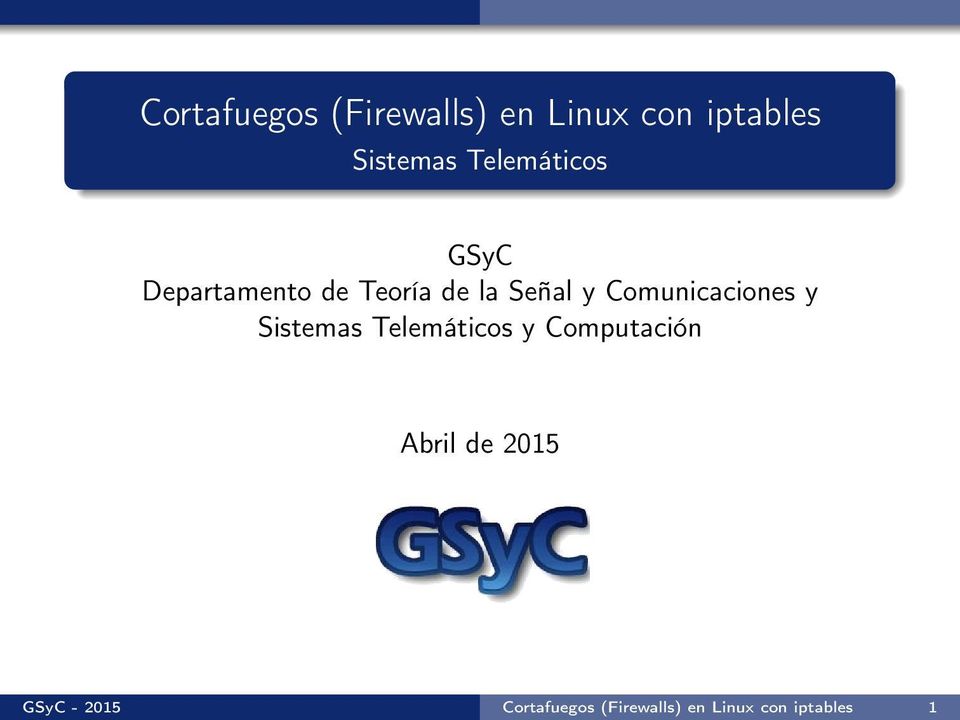 Comunicaciones y Sistemas Telemáticos y Computación Abril