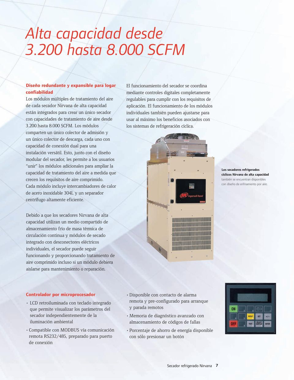 con capacidades de tratamiento de aire desde 3.200 hasta 8.000 SCFM.
