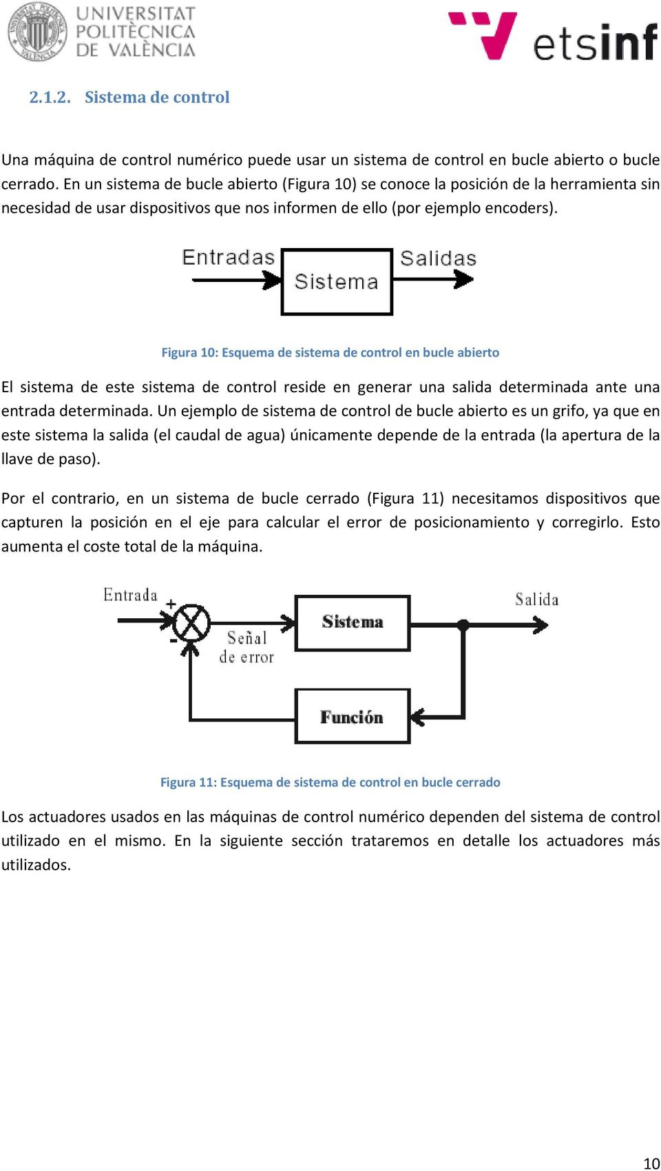 Figura 10: Esquema de sistema de control en bucle abierto El sistema de este sistema de control reside en generar una salida determinada ante una entrada determinada.