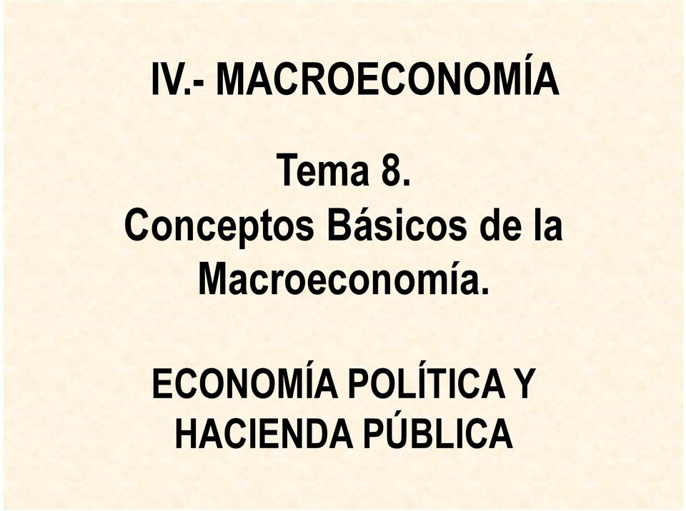 Macroeconomía.