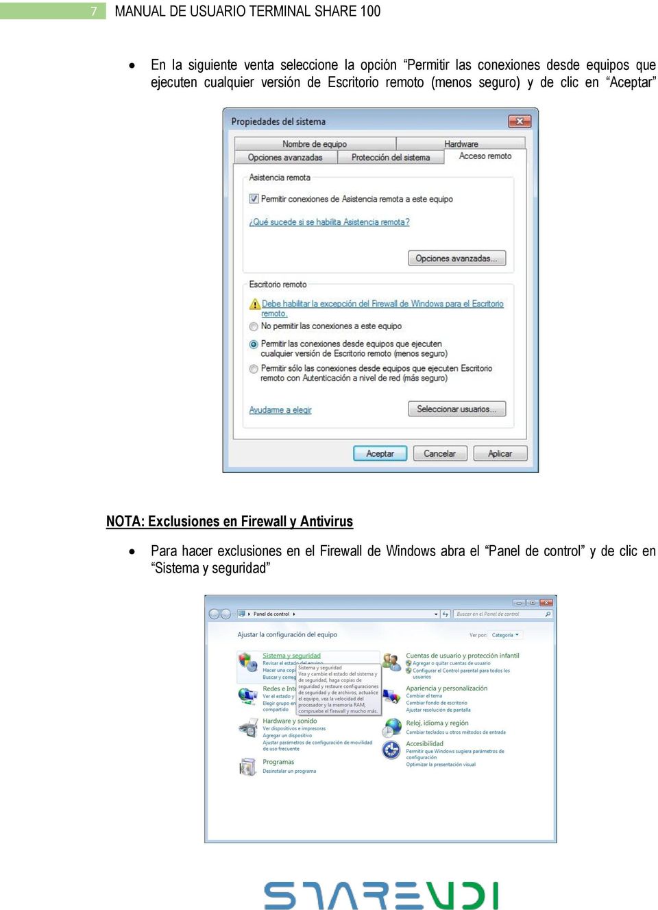 remoto (menos seguro) y de clic en Aceptar NOTA: Exclusiones en Firewall y Antivirus
