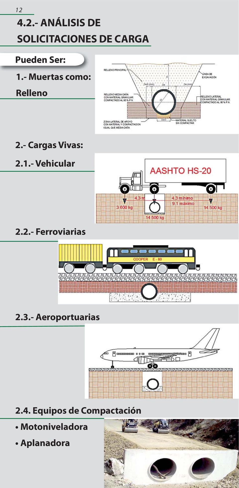 2.- Ferroviarias 2.3.- Aeroportuarias 2.4.