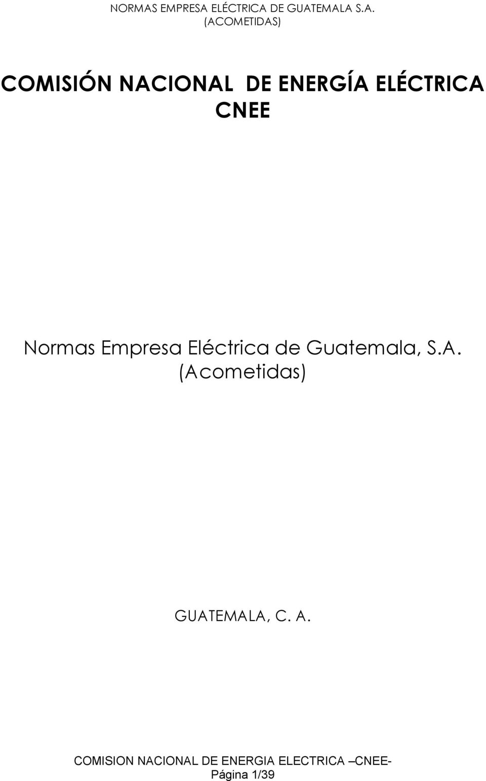 Eléctrica de Guatemala, S.A.