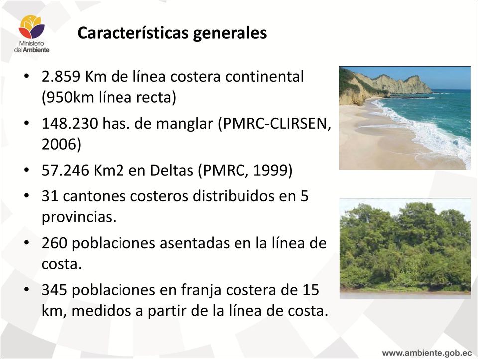de manglar (PMRC-CLIRSEN, 2006) 57.