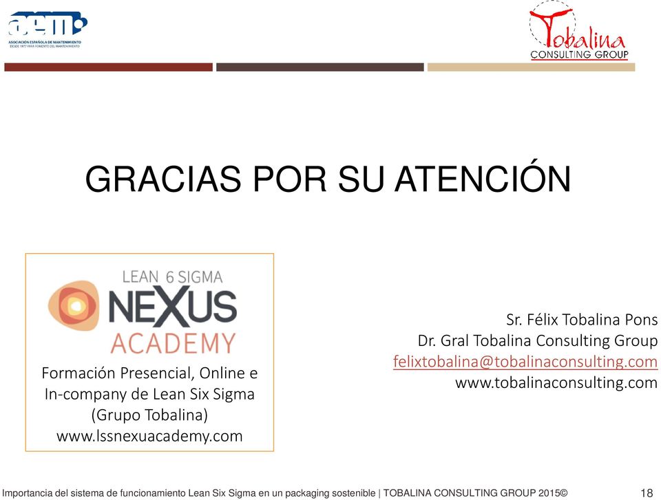 lssnexuacademy.com Sr. Félix Tobalina Pons Dr.