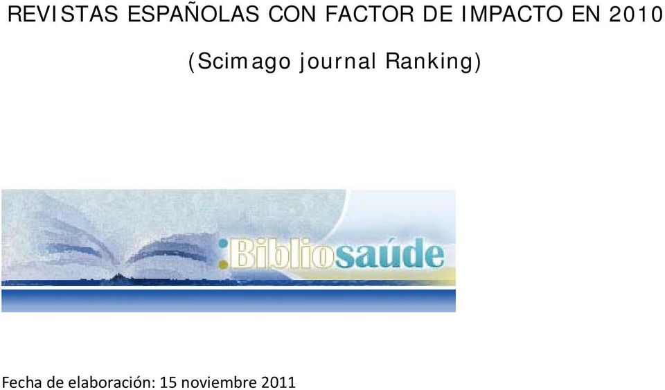 (Scimago journal Ranking)
