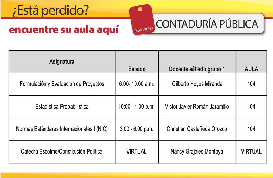 Gilberto Hoyos Miranda 104 Estadística Probabilística 10:00-1:00 p.m.