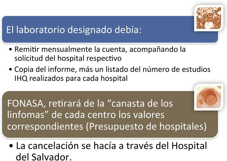 para cada hospital FONASA, rerrará de la canasta de los linfomas de cada centro los valores