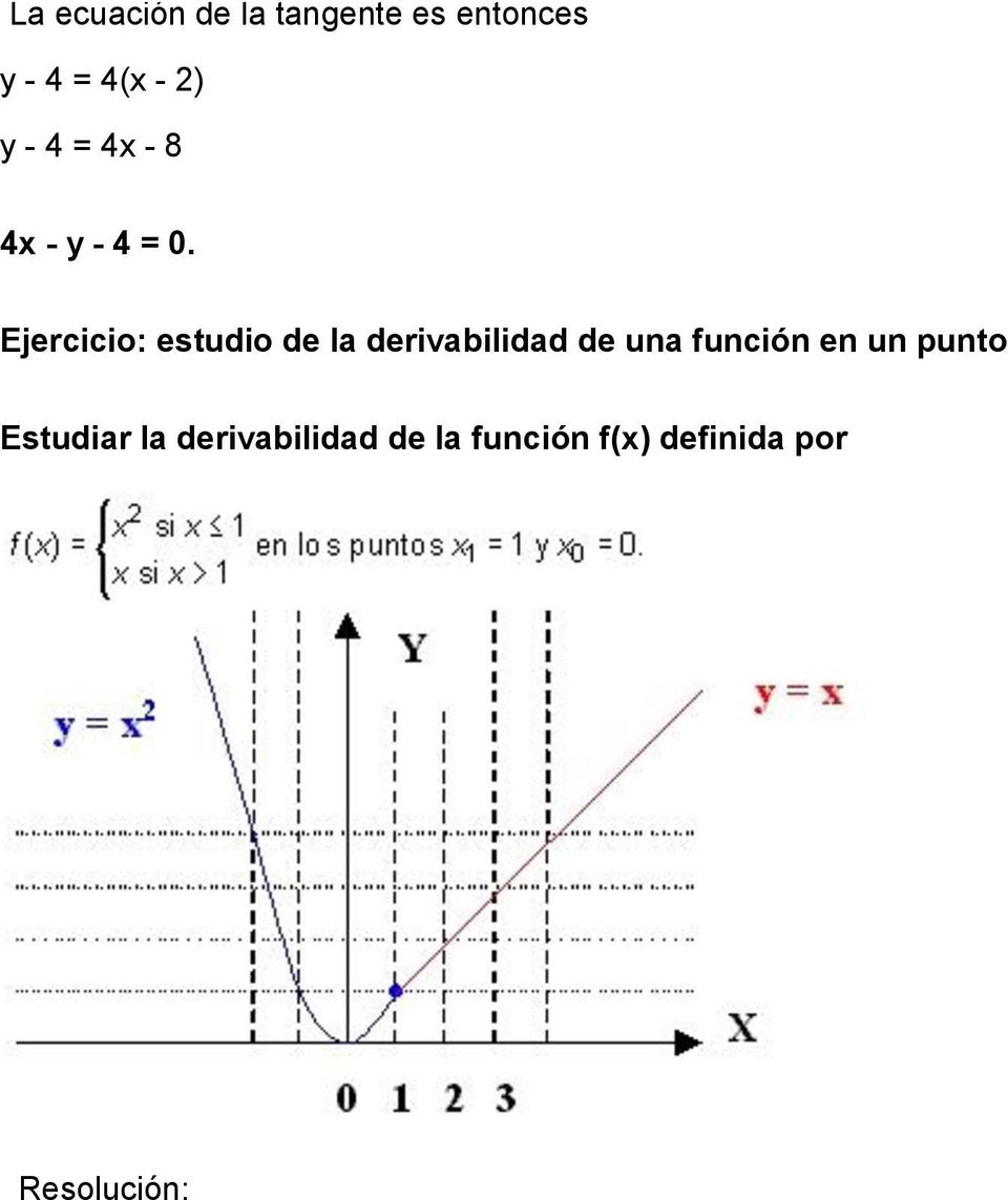 Ejercicio: estudio de la derivabilidad de una función