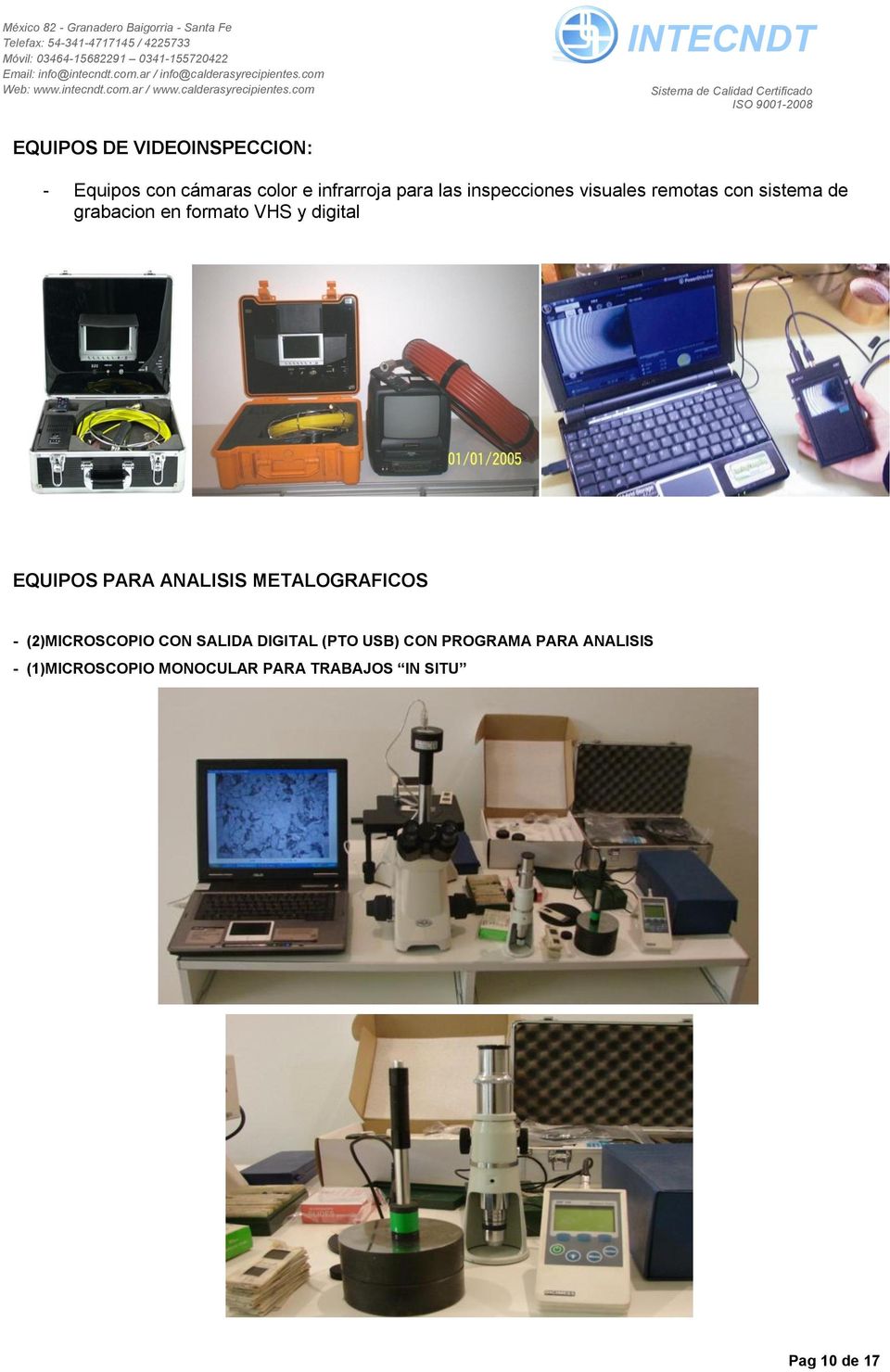 EQUIPOS PARA ANALISIS METALOGRAFICOS - (2)MICROSCOPIO CON SALIDA DIGITAL (PTO USB)