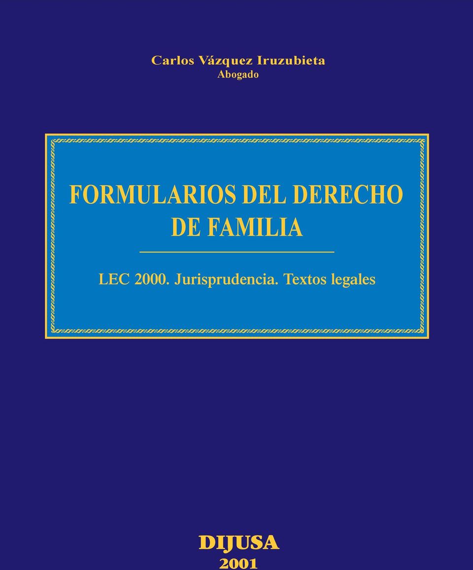 DERECHO DE FAMILIA LEC 2000.