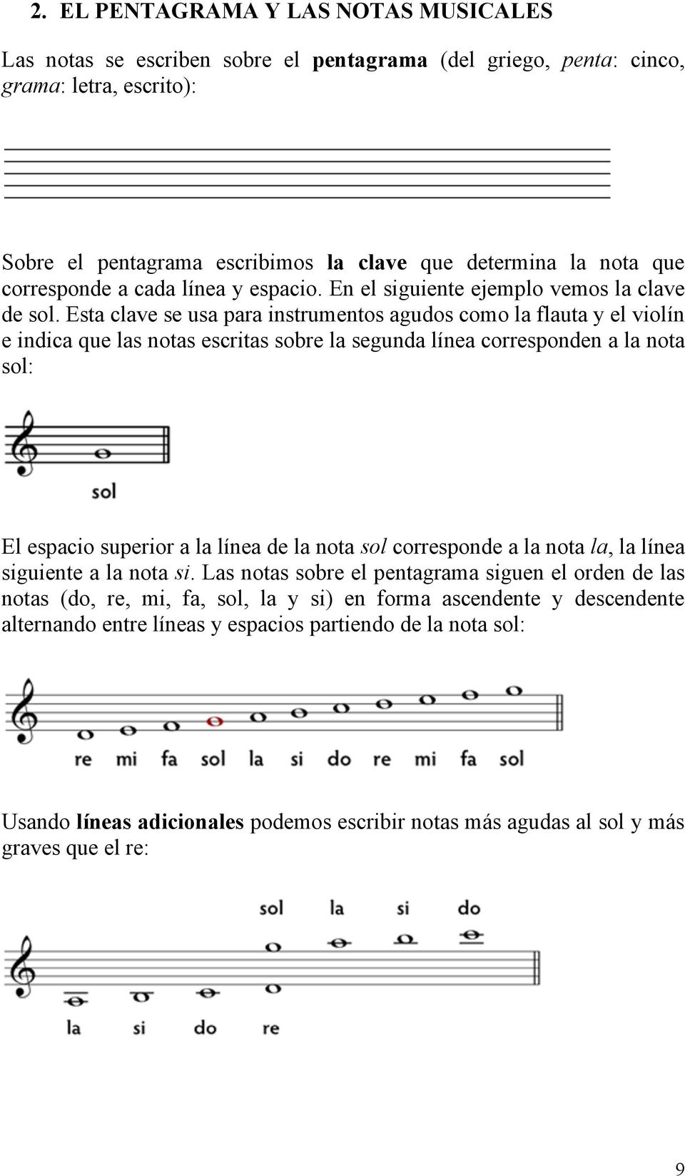 Esta clave se usa para instrumentos agudos como la flauta y el violín e indica que las notas escritas sobre la segunda línea corresponden a la nota sol: El espacio superior a la línea de la nota sol