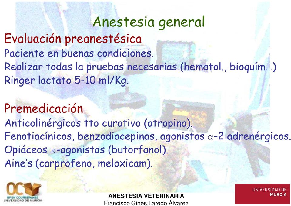 Premedicación Anticolinérgicos tto curativo (atropina).