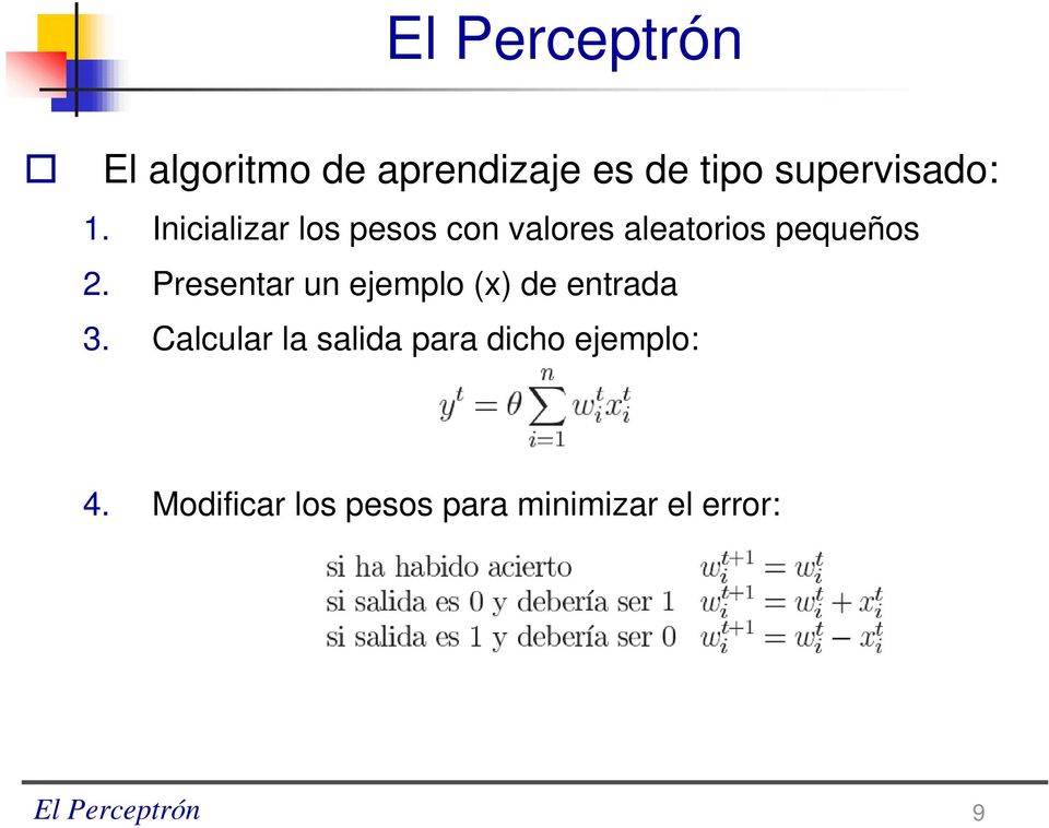 Presentar un ejemplo (x) de entrada 3.