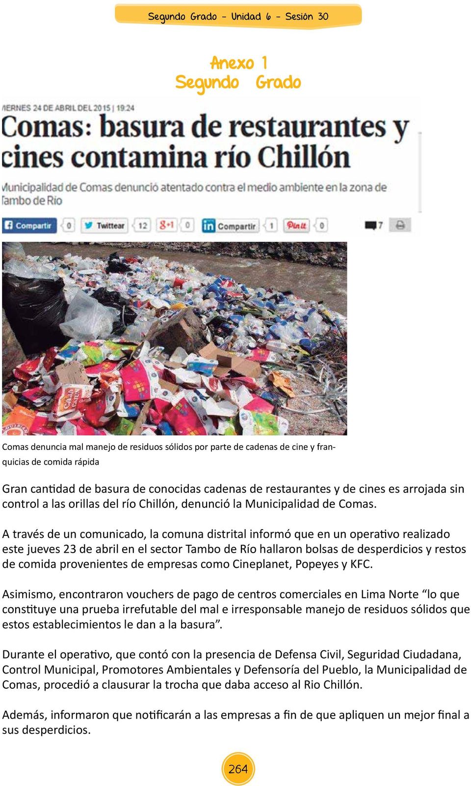 A través de un comunicado, la comuna distrital informó que en un operativo realizado este jueves 23 de abril en el sector Tambo de Río hallaron bolsas de desperdicios y restos de comida provenientes