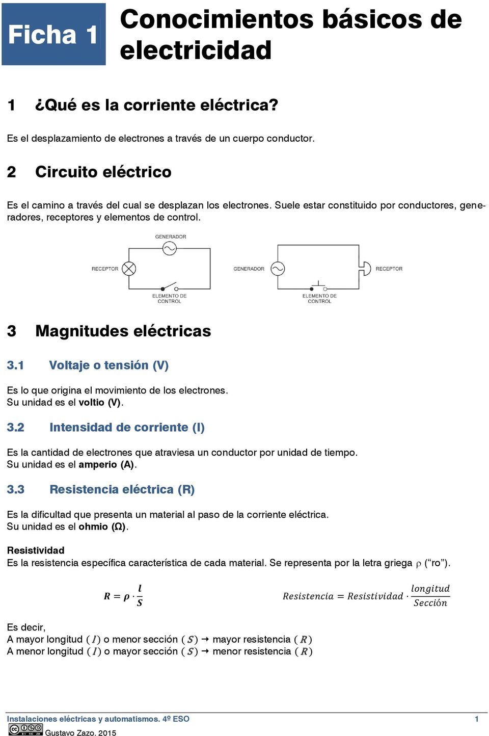 1 Voltaje o tensión (V) Es lo que origina el movimiento de los electrones. Su unidad es el voltio (V). 3.