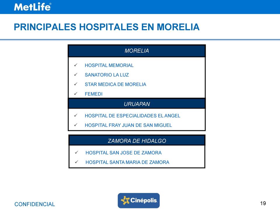 ESPECIALIDADES EL ANGEL HOSPITAL FRAY JUAN DE SAN MIGUEL ZAMORA DE