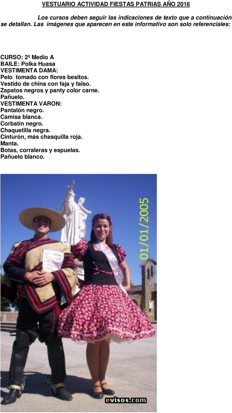 Huasa Falda Y Pañuelo Disfraz Fiestas Patria Traje De China 